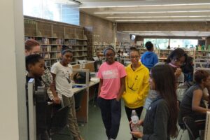 Circuits and Coding Summer Camp for Middle and High School Girls at the Detroit Public Library, Redford Branch.